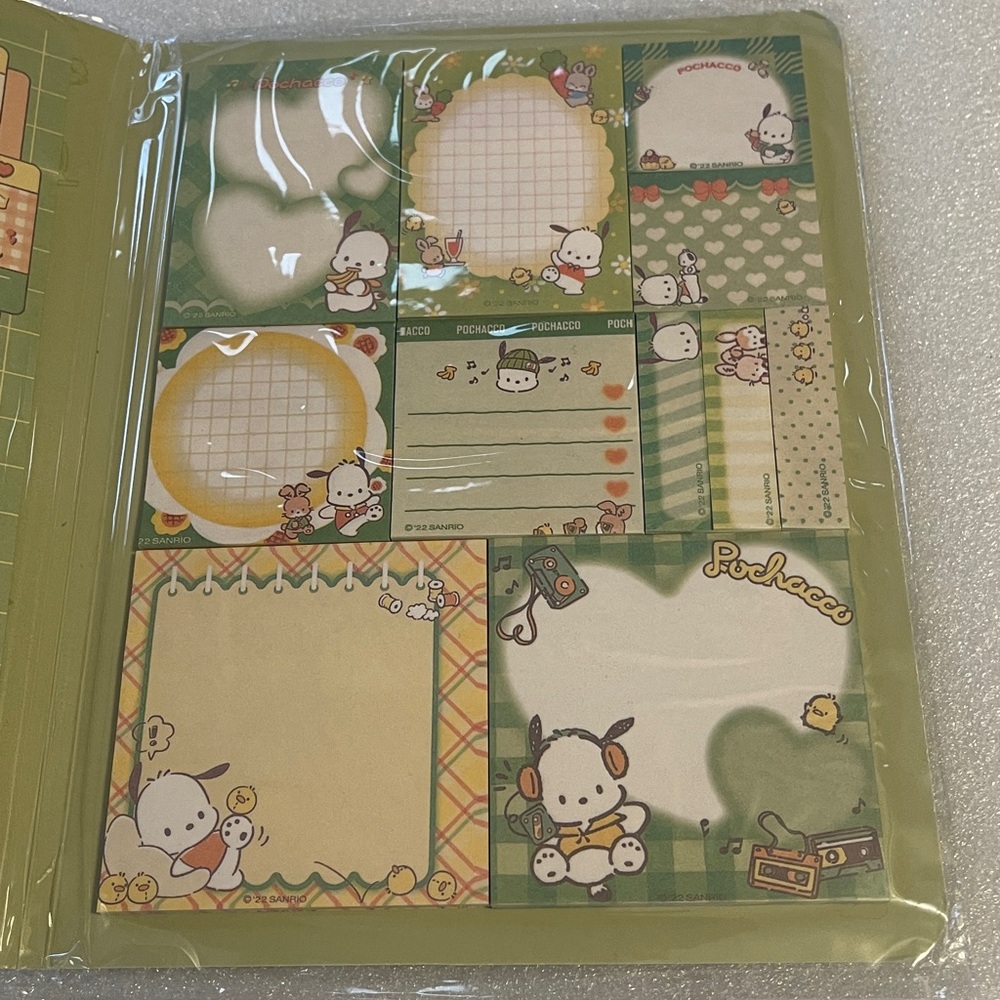SANRIO FOR HELLO KITTY- POCHACCO XL POST IT NOTES BOOK NIP - Picture 5 of 7